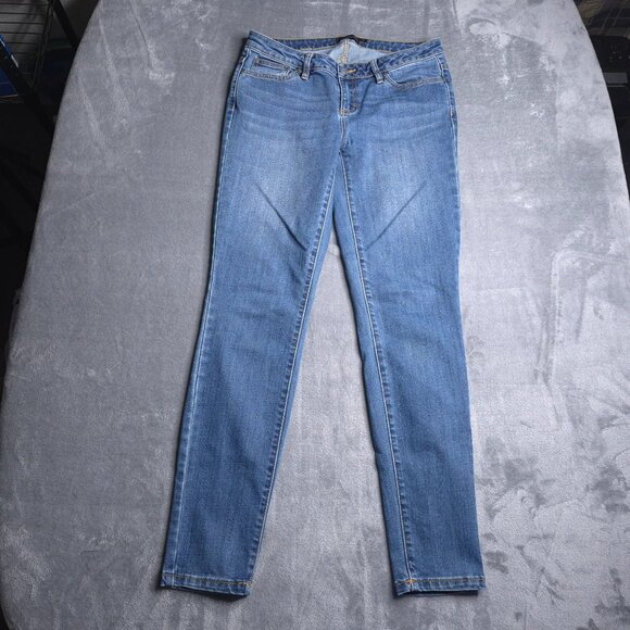 Prana Womens Tappered Leg Fit Jeans 6 Low Rise Medium Wash Stretch - Picture 4 of 9